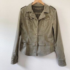 Italian Freesoul Olive Green Jacket Large